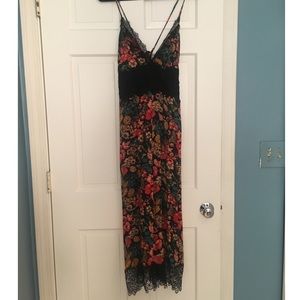 Zara floral jumpsuit with lace